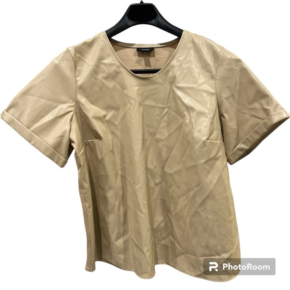 Alfani Plus Size 2X Faux Leather Blouse